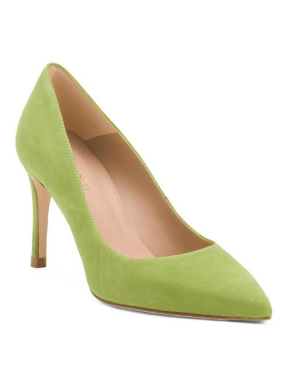 LK BENNETT Made In Spain Suede Floret Pointy Toe Closed Court Pumps